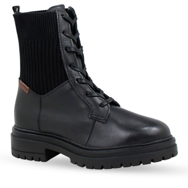 Bota Coturno Couro Atanado Napoli Preto