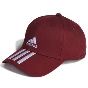 Boné Adidas Baseball Sarja 3-Stripes Vinho e Branco - Unissex - UNICO