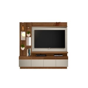 Estante Home Santiago 60" Freijo/Off Whitee Linea Brasil