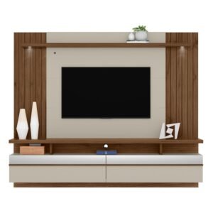 Painel Home São Luis 2.2 60" Off White/Nogueira Linea Brasil