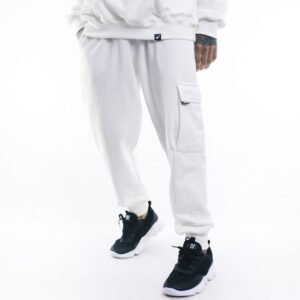 Calça Jogging Masculina Anjuss Pockets Off white G