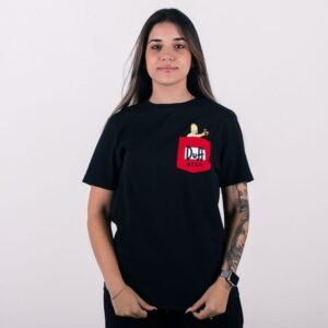 Camiseta anjuss duff pocket Preto P