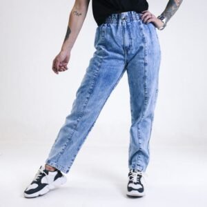 Calça Feminina Anjuss Mom Denin Claro 40