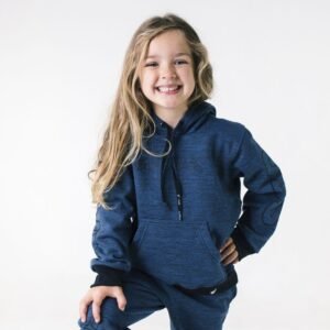 Moletom Kids Canguru Fineline Anjuss Azul 01