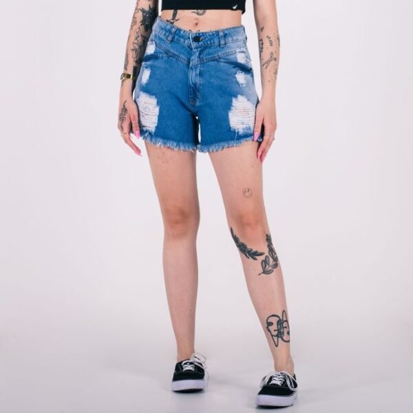 Shorts anjuss slot Denim Médio 34