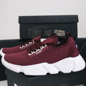 Tênis Anjuss Bold Bordo/Branco Padrão 35