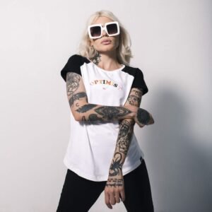 Camiseta Anjuss Optimist Preto/branco PP