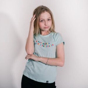 Camiseta Juvenil Anjuss Not Surprised Verde claro 10