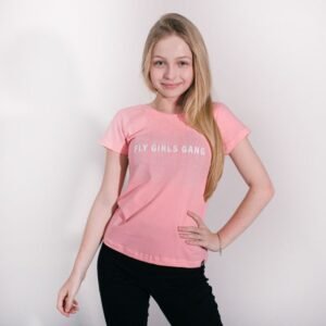 Camiseta Juvenil Anjuss Fly Girls Rosa chiclete 10