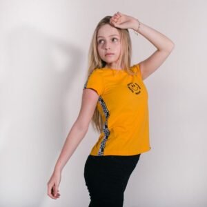 Camiseta Juvenil Anjuss Positive Amarelo ouro 10