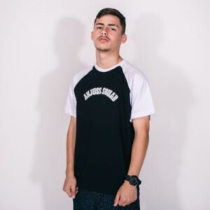 Camiseta Juvenil Anjuss Squad Branco/preto 10