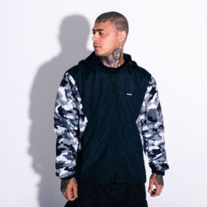 Corta vento anjuss souldier Preto/camucinza P