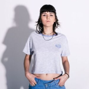 Cropped anjuss heart Azul PP