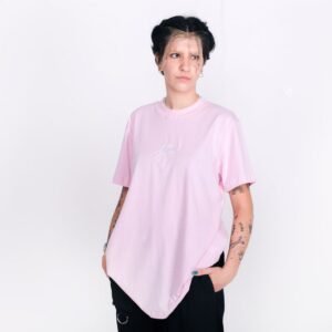 Camiseta Feminina Over Anjuss Stroke Rosa claro P