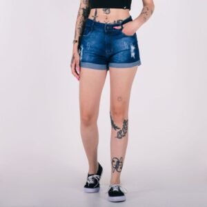 Shorts anjuss bowed Denim Escuro 36