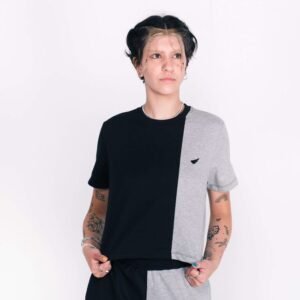 Cropped anjuss uneven Preto/m medio PP