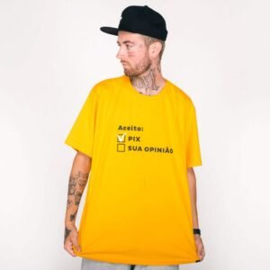 Camiseta anjuss funny pix Amarelo PP