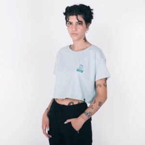 Camiseta cropped anjuss funny over expectativa Vd menta PP