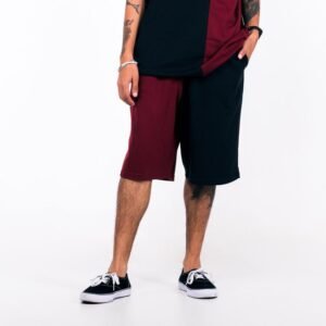 Bermuda anjuss uneven Preto/bordo P