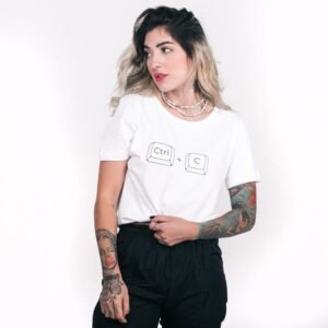 Camiseta anjuss ctrl c Branco P