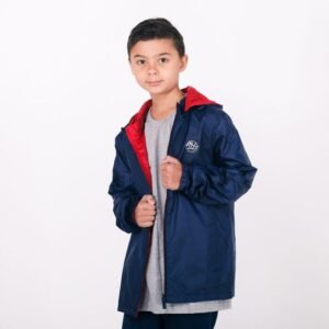 Corta vento juvenil dupla face anjuss dual Marinho/vermelho 14