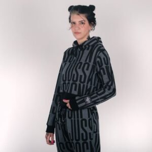 Blusa moletom cropped anjuss swage Mescla escuro M