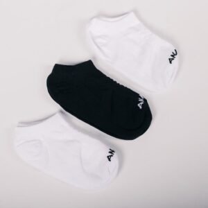 Kit 3 meias sapatilha brand anjuss Branco/preto UN