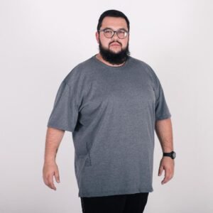 Camiseta plus size anjuss fire Mescla escuro 3G