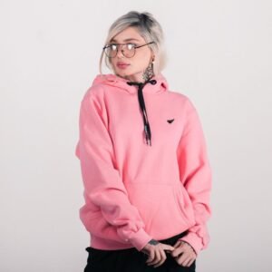 Blusa canguru anjuss wings Rosa chiclete P