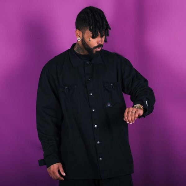 Camisa shacket uni anj fire Preto P