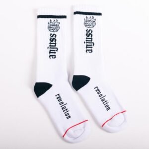 Meia cano alto wild word branco anjuss - 38 ao 42 Branco UN