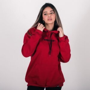 Blusa canguru over anjuss mark Bordo P