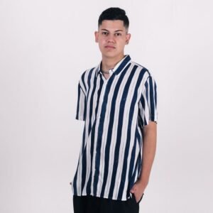 Camisa anjuss stripes Azul marinho P