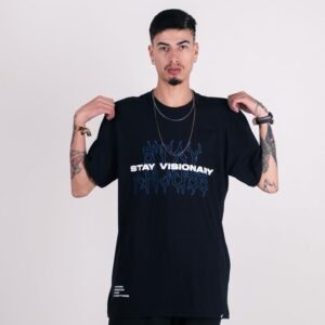 Camiseta uni over anjuss visionary Preto P
