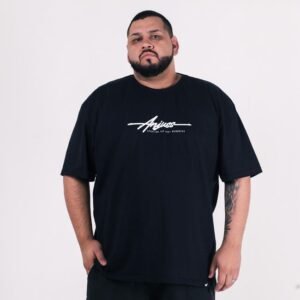 Camiseta plus anjuss signature Preto 3G