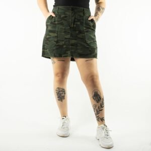 Saia Cargo Militar Army Anjuss Camuflado Verde 36