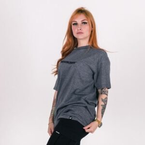 Camiseta uni over anjuss shape Mescla escuro PP