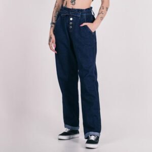 Calça clochard anjuss ribbon Denim escuro 34