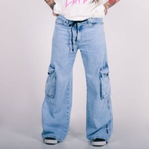 Calça uni anjuss X caio alencar baggy Denim claro 36