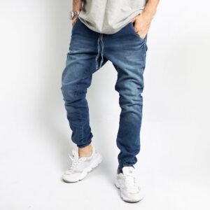 Calça Jogging Masculina Jeans Anjuss Denim Escuro 46
