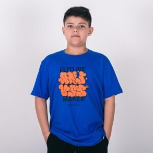 Camiseta juvenil anjuss happy times Azul royal 10