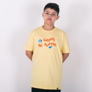 Camiseta juvenil anjuss create Amarelo 08