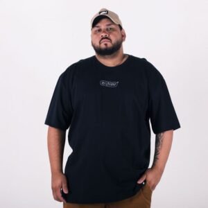 Camiseta plus size anjuss gamer Preto 3G