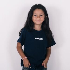 Camiseta kids anjuss brand Azul marinho 01