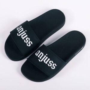 Chinelo slide anjuss - black Preto 33/4