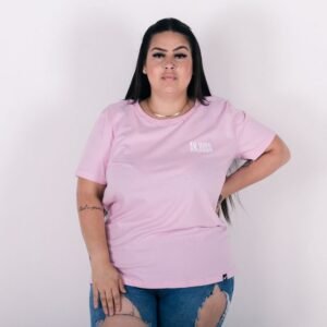 Camiseta feminina plus size anjuss empire Rosa claro 3G