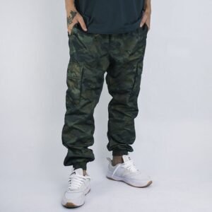 Calça Masculina Cargo Anjuss Camuflado Verde P