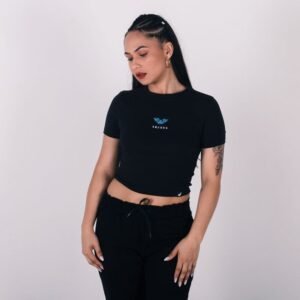 Cropped anjuss butterfly Preto M