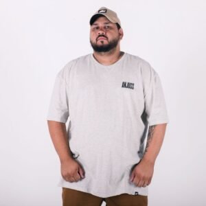 Camiseta plus size anjuss empire Bege mescla 3G