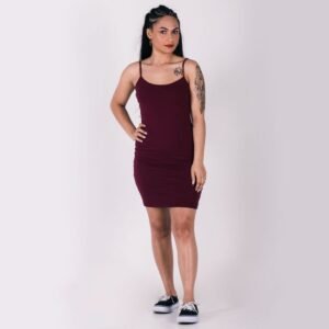Vestido anjuss stringed Bordo P